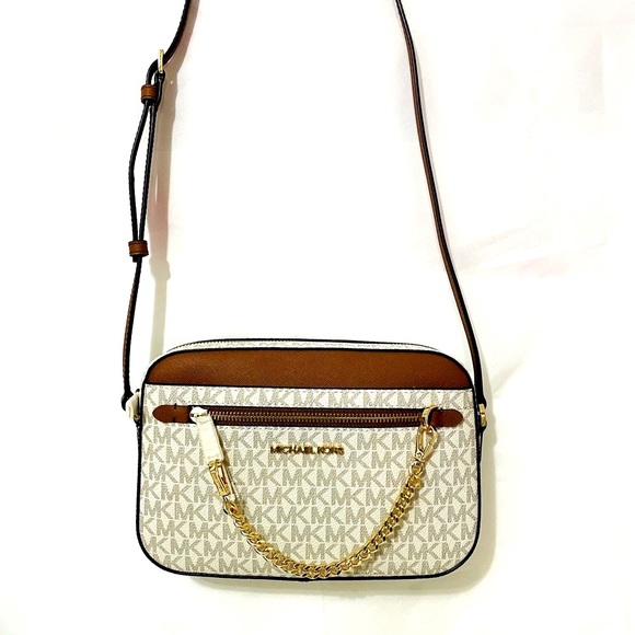 NWT Michael Kors Jet Set Large Logo Crossbody Bag - Picture 7 of 12